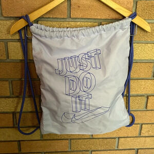 Nike Light Purple Just Do It Printed Drawstring Lightweight Bag Backpack